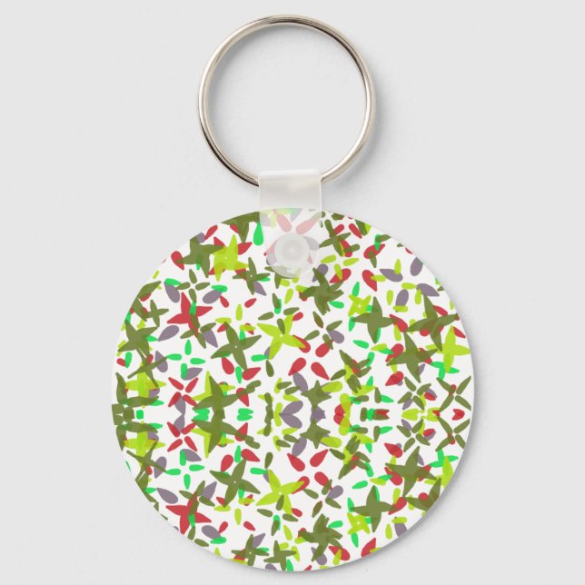  classical Christmas colours bright   Key Ring (Front)