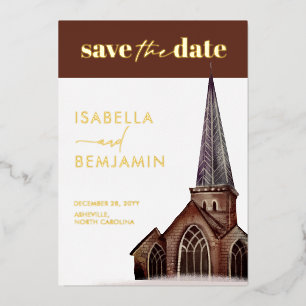 Classical Church Religious Wedding Save The Date