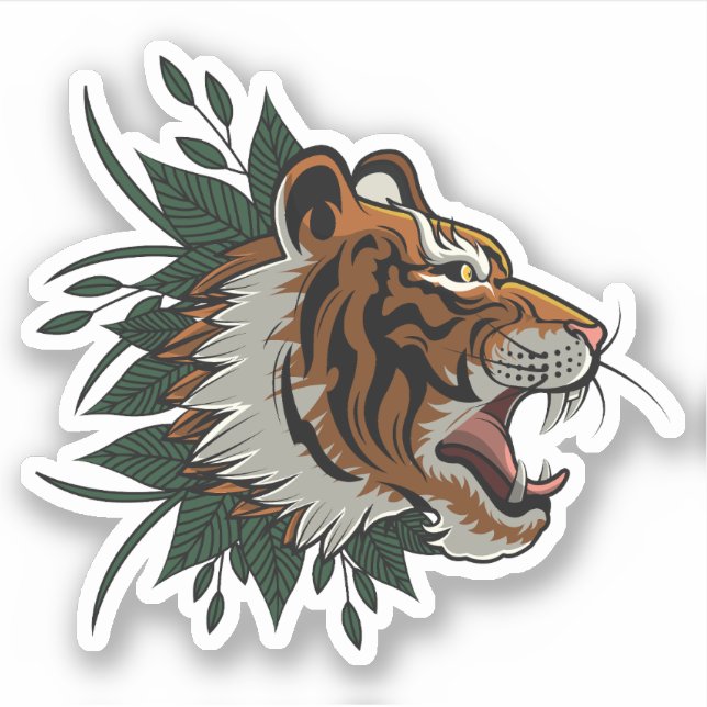 Classical Coloured Tiger Sketch (Front)