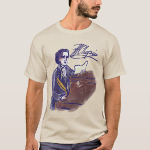 Classical Composer Chopin Piano Art Vintage T-Shirt