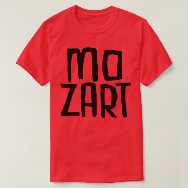 Classical Composer Mozart T-Shirt (Design Front)