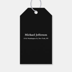 Classical Creative Trendy Black & White Gift Tags