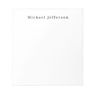 Classical Creative Trendy Black & White Minimalist Notepad