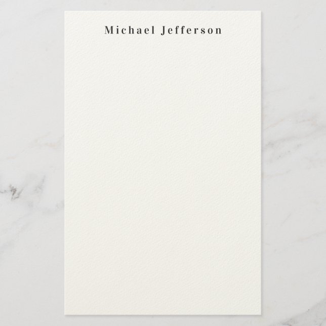Classical Creative Trendy Black & White Minimalist Stationery (Front)
