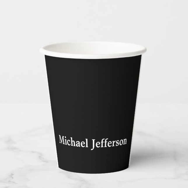 Classical Creative Trendy Black & White Paper Cups (Front)
