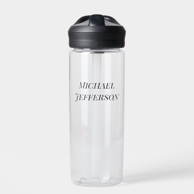 Classical Creative Trendy Black & White Water Bottle (Front)