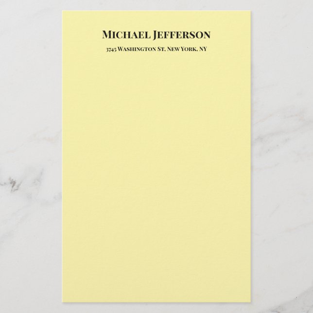 Classical Creative Trendy Cream Colour Stationery (Front)
