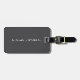 Classical Creative Trendy Dark Grey & White Luggage Tag