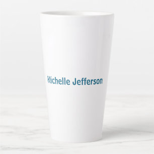 Classical Creative Trendy White Ocean Blue Latte Mug