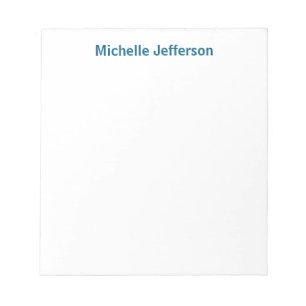 Classical Creative Trendy White Ocean Blue Notepad