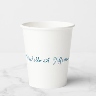 Classical Creative Trendy White Ocean Blue Paper Cups