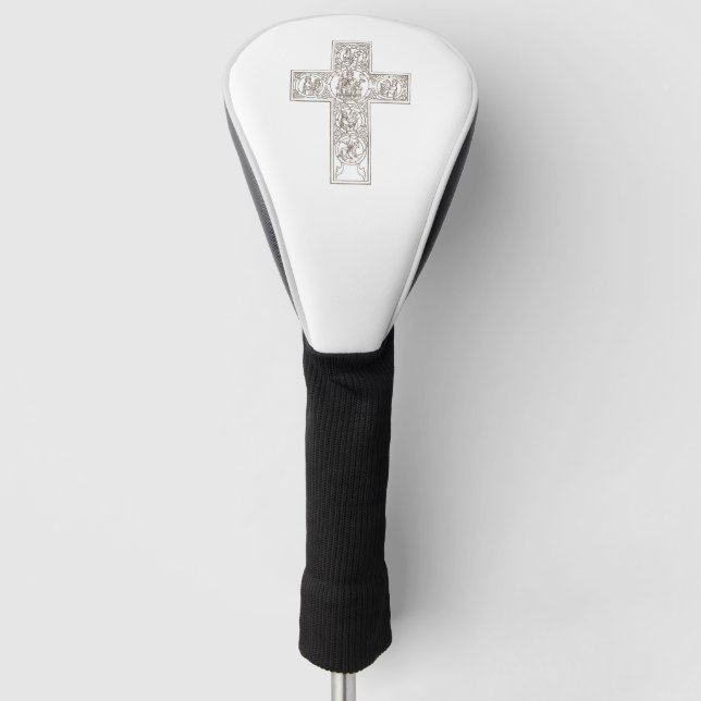 Classical Cross Art Golf Head Cover (Front)