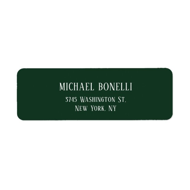 Classical Dark Green Elegant Serif Font Minimalist (Front)