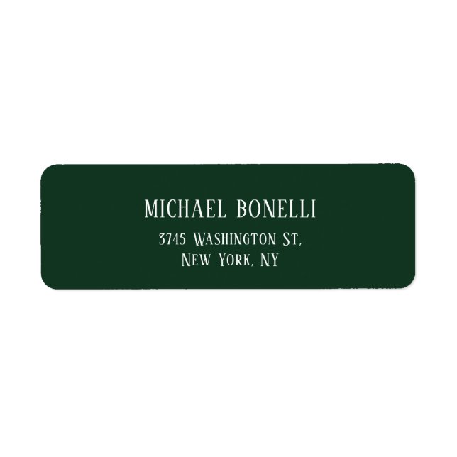 Classical Dark Green Elegant Serif Font Minimalist (Front)