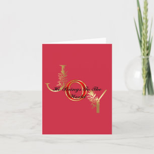 Classical Elegant Christian Christmas Joy Holiday Card