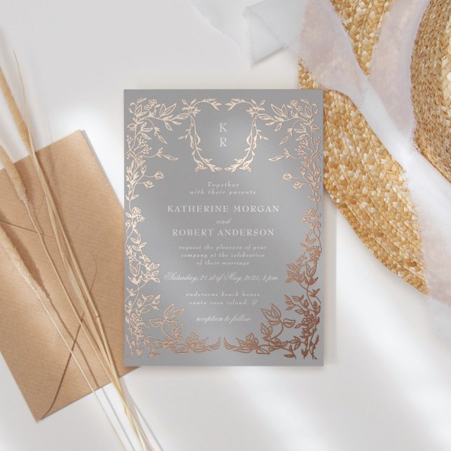 Classical Elegant Crest Monogram Wedding (Creator Uploaded)