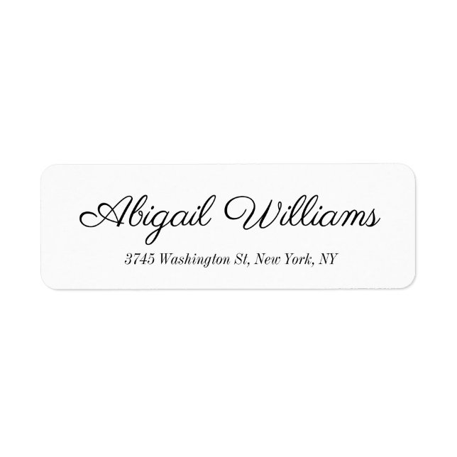 Classical Elegant Handwriting Script White (Front)