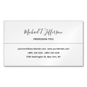 Classical Elegant Plain Calligraphy Profile Card