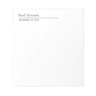 Classical Elegant Plain Professional Notepad