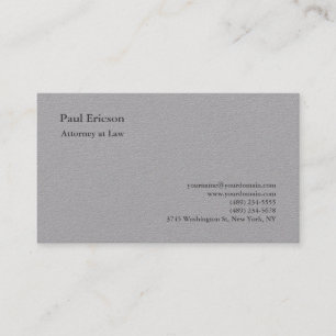 Classical Elegant Plain Professional Premium Grey Business Card