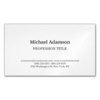 Classical Elegant Plain Simple White Minimalist