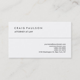 Classical Elegant White Professional Business Card
