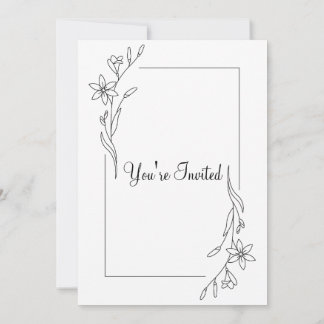 Classical Floral Elegant Save The Date Weeding Invitation