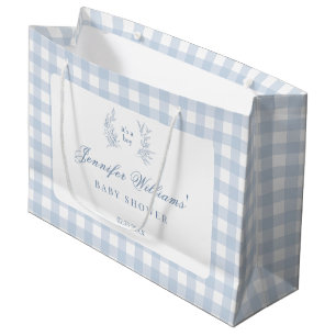Classical French baby blue boy shower gift bags
