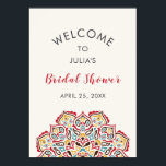 Classical Geometric Mandala Pattern Bridal Shower Poster<br><div class="desc">Beautiful Invitation to celebrate Special occasions and festivals comes with digital and E-invitation as per your request. We would love to replicate our designs to make multiple products like rsvp cards, labels envelopes, and more. Customisation is available for ready to print on request at info@shamaurcreatif@gmail.com Look Forward to hearing from...</div>