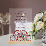 Classical Geometric Mandala Pattern Wedding Acrylic Invitations<br><div class="desc">Beautiful Invitation to celebrate Special occasions and festivals comes with digital and E-invitation as per your request. We would love to replicate our designs to make multiple products like rsvp cards, labels envelopes, and more. Customisation is available for ready to print on request at info@shamaurcreatif@gmail.com Look Forward to hearing from...</div>