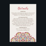 Classical Geometric Mandala Pattern Wedding Enclosure Card<br><div class="desc">Beautiful Invitation to celebrate Special occasions and festivals comes with digital and E-invitation as per your request. We would love to replicate our designs to make multiple products like rsvp cards, labels envelopes, and more. Customisation is available for ready to print on request at info@shamaurcreatif@gmail.com. Look Forward to hearing from...</div>