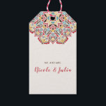 Classical Geometric Mandala Pattern Wedding Gift Tags<br><div class="desc">Beautiful Invitation to celebrate Special occasions and festivals comes with digital and E-invitation as per your request. We would love to replicate our designs to make multiple products like rsvp cards, labels envelopes, and more. Customisation is available for ready to print on request at info@shamaurcreatif@gmail.com. Look Forward to hearing from...</div>