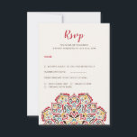 Classical Geometric Mandala Pattern Wedding RSVP Card<br><div class="desc">Beautiful Invitation to celebrate Special occasions and festivals comes with digital and E-invitation as per your request. We would love to replicate our designs to make multiple products like rsvp cards, labels envelopes, and more. Customisation is available for ready to print on request at info@shamaurcreatif@gmail.com. Look Forward to hearing from...</div>