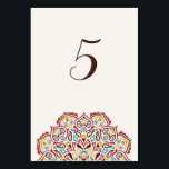 Classical Geometric Mandala Pattern Wedding Table Number<br><div class="desc">Beautiful Invitation to celebrate Special occasions and festivals comes with digital and E-invitation as per your request. We would love to replicate our designs to make multiple products like rsvp cards, labels envelopes, and more. Customisation is available for ready to print on request at info@shamaurcreatif@gmail.com. Look Forward to hearing from...</div>