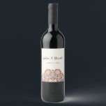 Classical Geometric Mandala Pattern Wedding Wine Label<br><div class="desc">Beautiful Invitation to celebrate Special occasions and festivals comes with digital and E-invitation as per your request. We would love to replicate our designs to make multiple products like rsvp cards, labels envelopes, and more. Customisation is available for ready to print on request at info@shamaurcreatif@gmail.com. Look Forward to hearing from...</div>