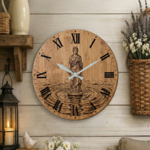 Classical Goddess Statue Wall Clock Vintage Decor