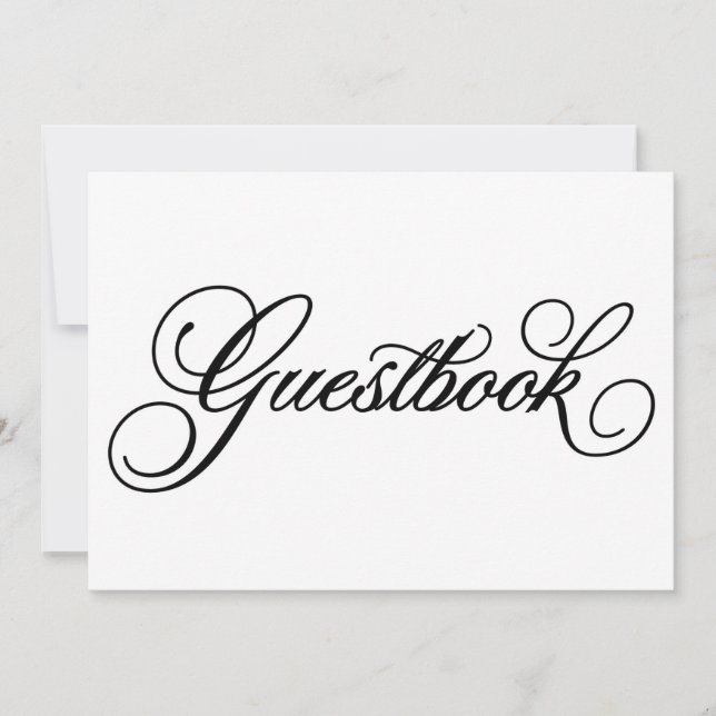 Classical | Guestbook Wedding Sign (Front)