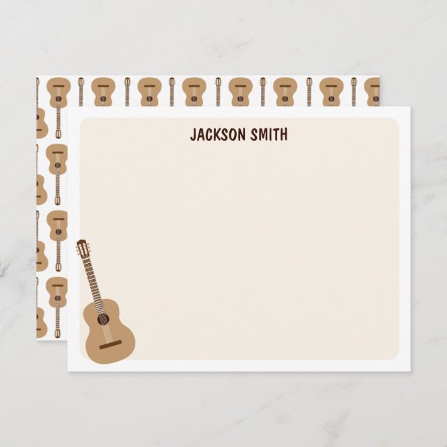 Classical Guitar Musical Card (Front/Back)