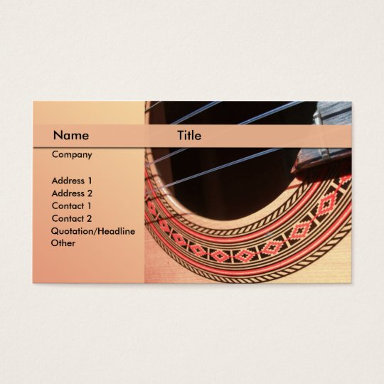 classical guitar teacher business card