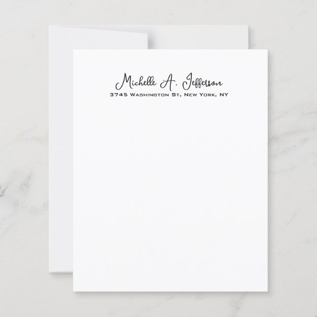 Classical Handwriting Creative Trendy Paper Sheet (Front)
