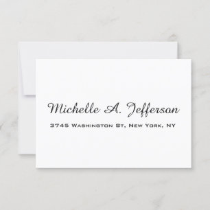 Classical Handwriting Creative Trendy White RSVP Card