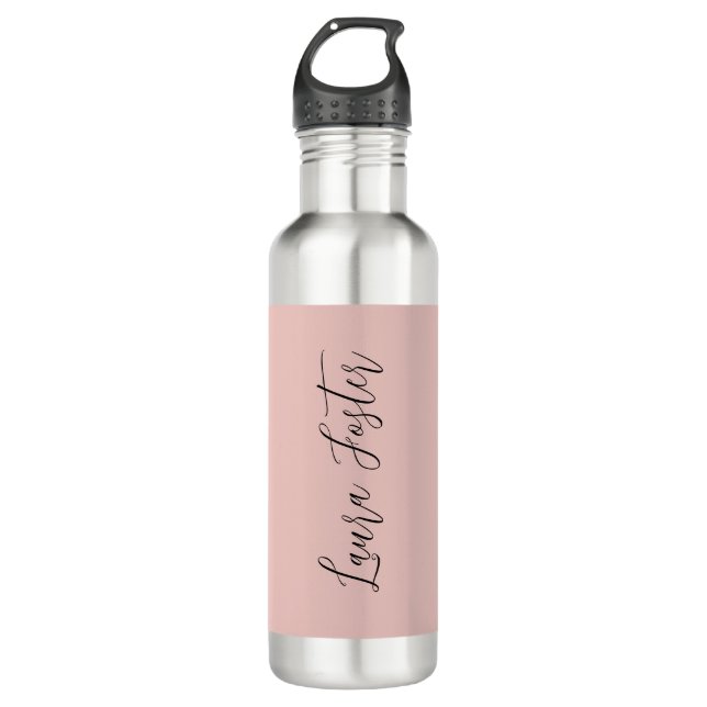 Classical Handwriting Elegant Name Rose Gold 710 Ml Water Bottle (Front)