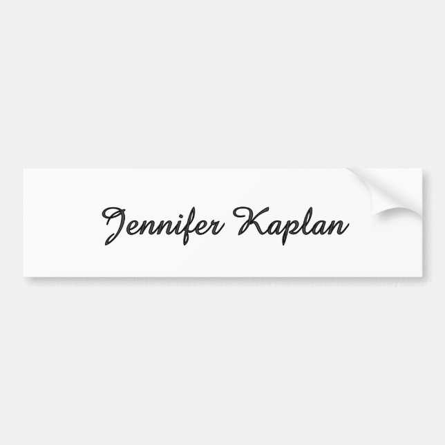 Classical Handwriting Minimalist Professional Bumper Sticker (Front)