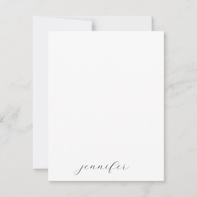 Classical Handwriting Minimalist Professional Card (Front)