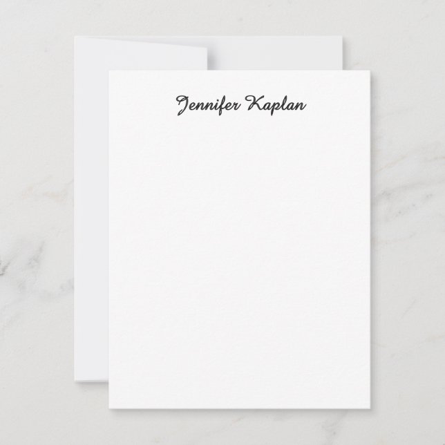 Classical Handwriting Minimalist Professional Card (Front)