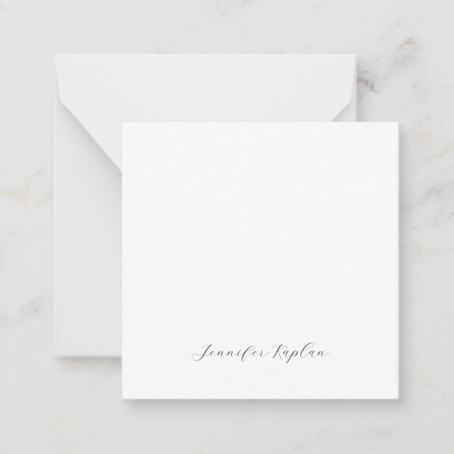 Classical Handwriting Minimalist Professional Card (Front)