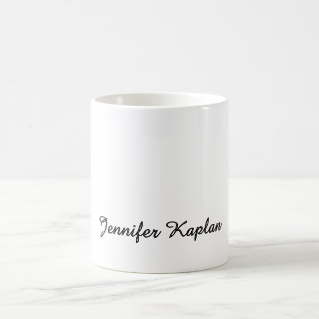 Classical Handwriting Minimalist Professional Coffee Mug (Center)