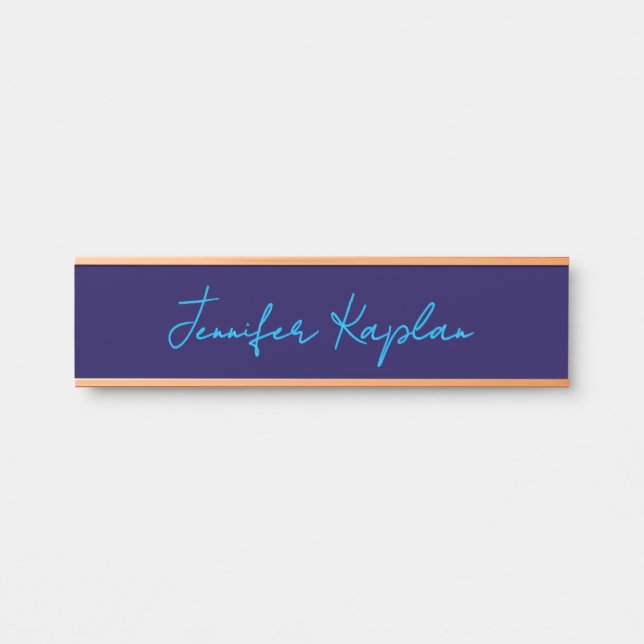 Classical Handwriting Minimalist Professional Door Sign (Front)