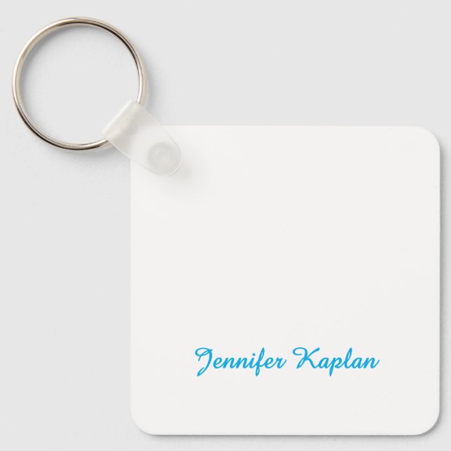 Classical Handwriting Minimalist Professional Key Ring (Front)
