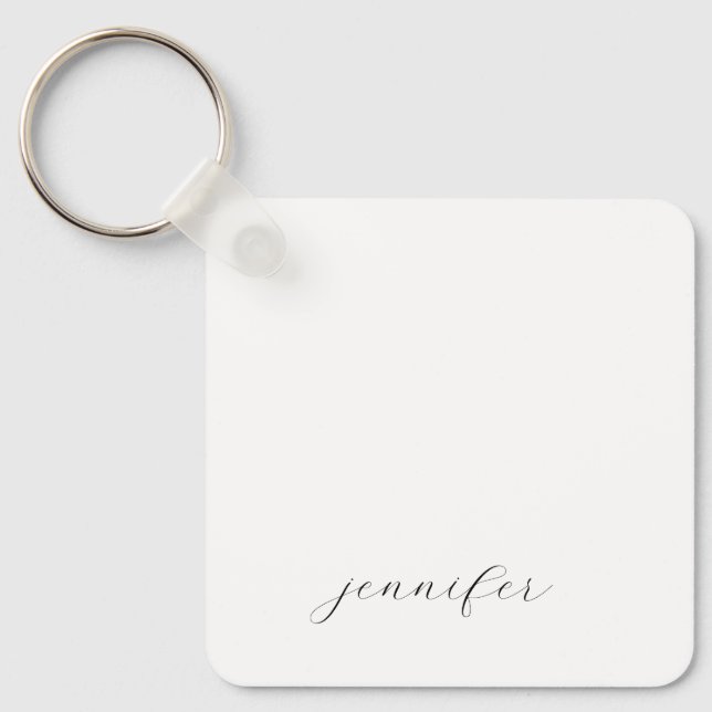 Classical Handwriting Minimalist Professional Key Ring (Front)